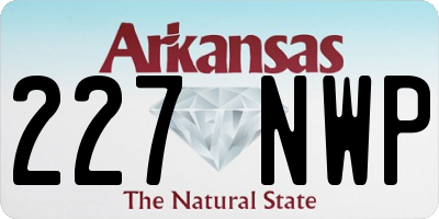 AR license plate 227NWP