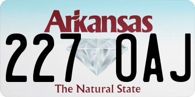 AR license plate 227OAJ