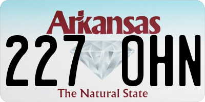 AR license plate 227OHN