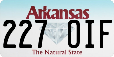AR license plate 227OIF