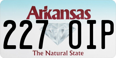 AR license plate 227OIP