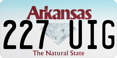 AR license plate 227UIG