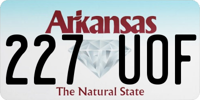 AR license plate 227UOF