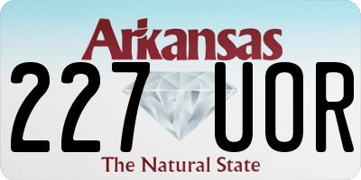 AR license plate 227UOR