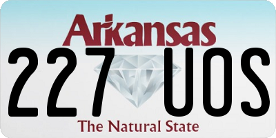 AR license plate 227UOS