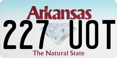 AR license plate 227UOT