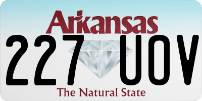 AR license plate 227UOV