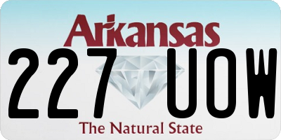 AR license plate 227UOW