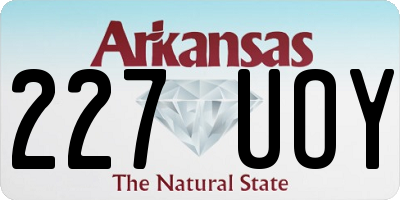 AR license plate 227UOY