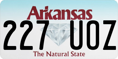 AR license plate 227UOZ