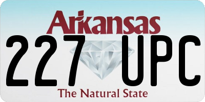 AR license plate 227UPC