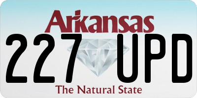 AR license plate 227UPD