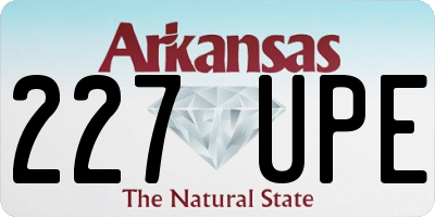 AR license plate 227UPE