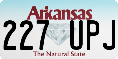 AR license plate 227UPJ