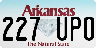 AR license plate 227UPO
