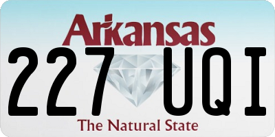 AR license plate 227UQI