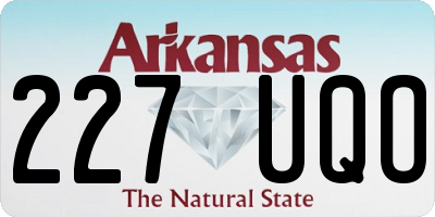 AR license plate 227UQO