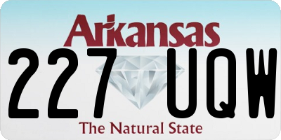 AR license plate 227UQW