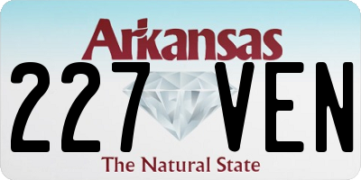 AR license plate 227VEN