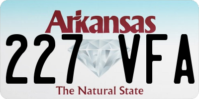 AR license plate 227VFA