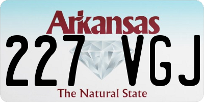AR license plate 227VGJ