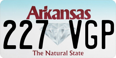 AR license plate 227VGP