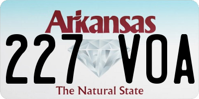 AR license plate 227VOA