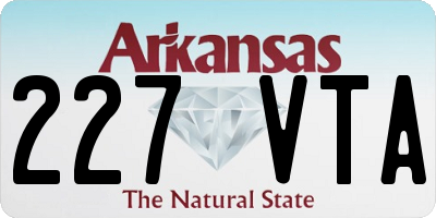 AR license plate 227VTA