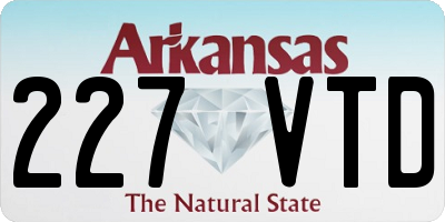AR license plate 227VTD