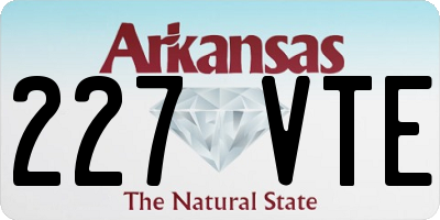 AR license plate 227VTE