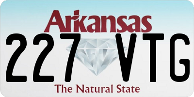 AR license plate 227VTG