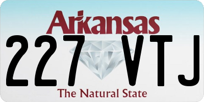 AR license plate 227VTJ