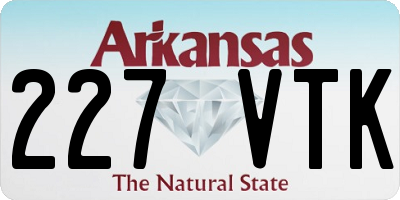 AR license plate 227VTK