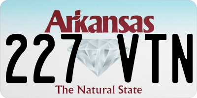 AR license plate 227VTN