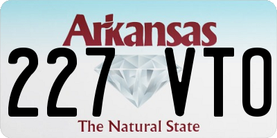 AR license plate 227VTO