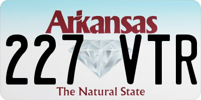 AR license plate 227VTR