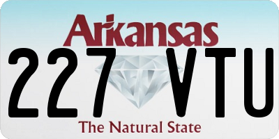 AR license plate 227VTU