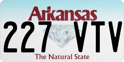 AR license plate 227VTV