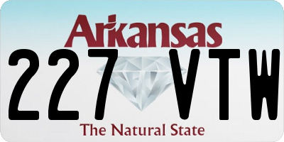 AR license plate 227VTW