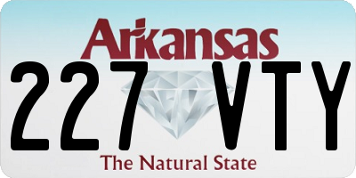 AR license plate 227VTY