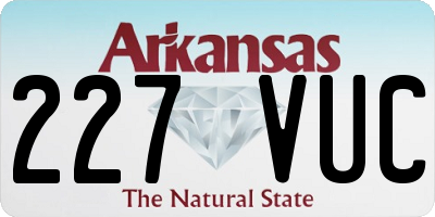 AR license plate 227VUC