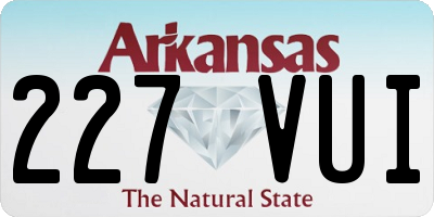 AR license plate 227VUI