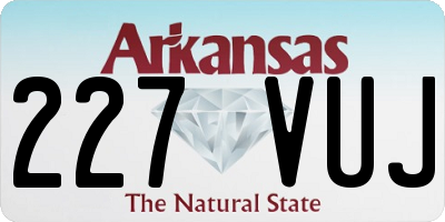 AR license plate 227VUJ