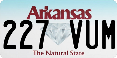 AR license plate 227VUM