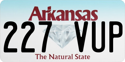 AR license plate 227VUP