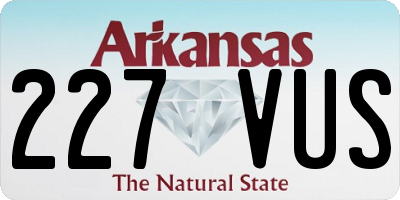 AR license plate 227VUS