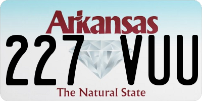 AR license plate 227VUU