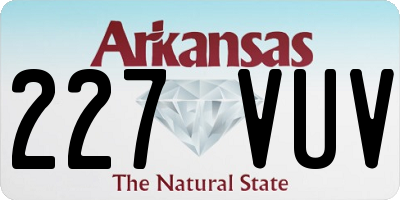 AR license plate 227VUV