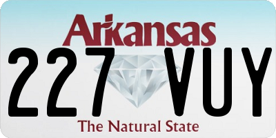 AR license plate 227VUY