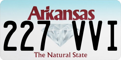 AR license plate 227VVI